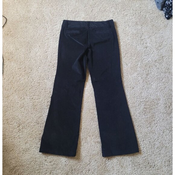 Talie Womens Corduroy Black Wide Leg High Waisted Pants Size 10 Cotton Spandex - Picture 2 of 8
